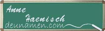 Anne Haenisch Visitenkarte